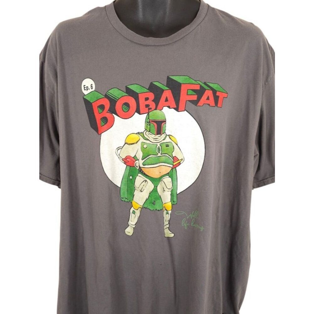 Star Wars T Shirt Mens Size 3XL Gray Boba Fat Fett Funny Humor Joke